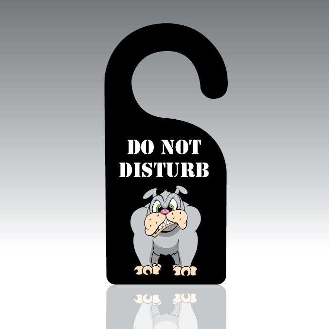 personalised door hanger, do not disturb sign