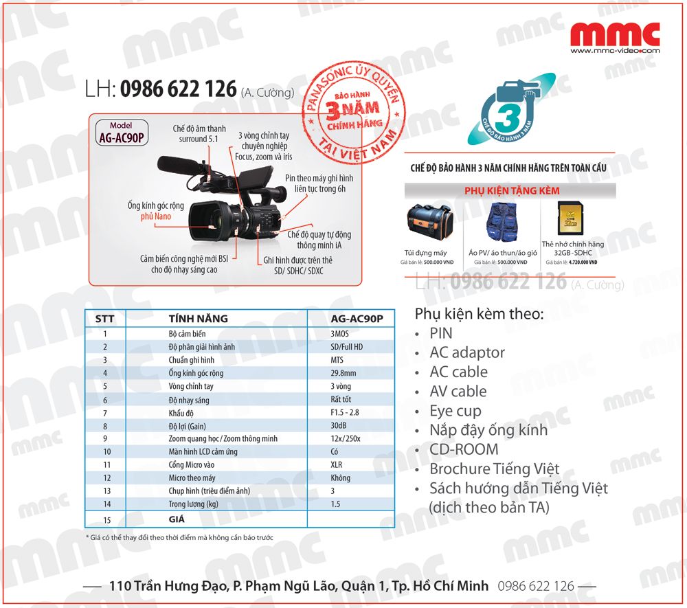 Tất cả dòng máy quay phim panasonic - 1