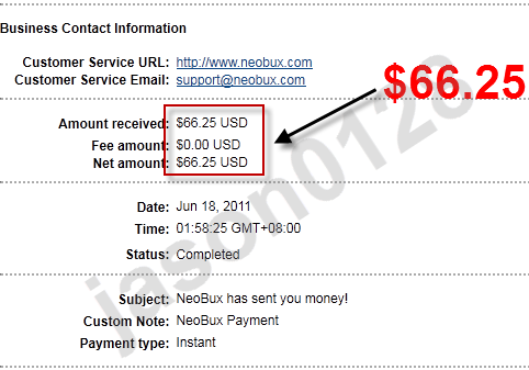 Neobux Neobux Payment Proof 1