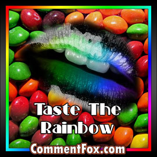 rainbow candy lips. taste the rainbow colorful