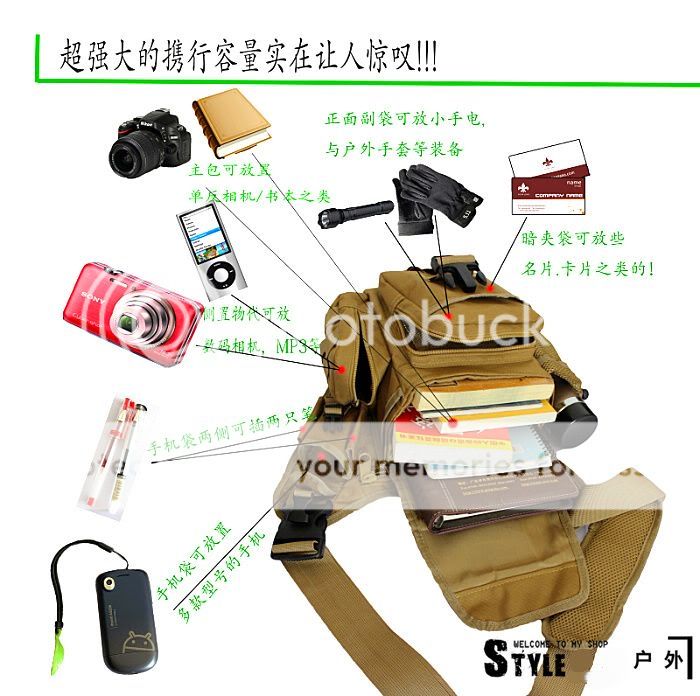 Tactical Utility Shoulder Backpack Bag Pouch Ver 2 Black And Tan 