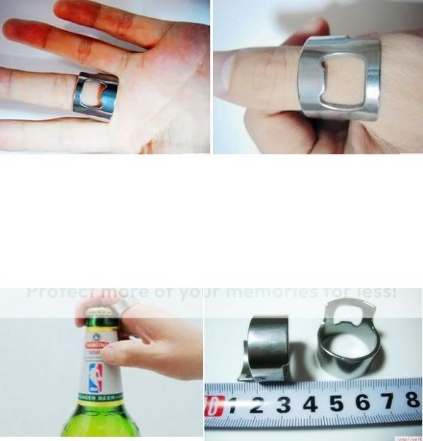 stainless steel Finger Ring Bottle Opener Bar beer  