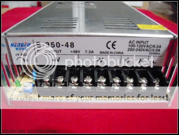 48V DC 7.3A 350W Regulated Switching Power Supply New  